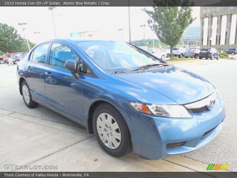 Atomic Blue Metallic / Gray 2010 Honda Civic DX-VP Sedan