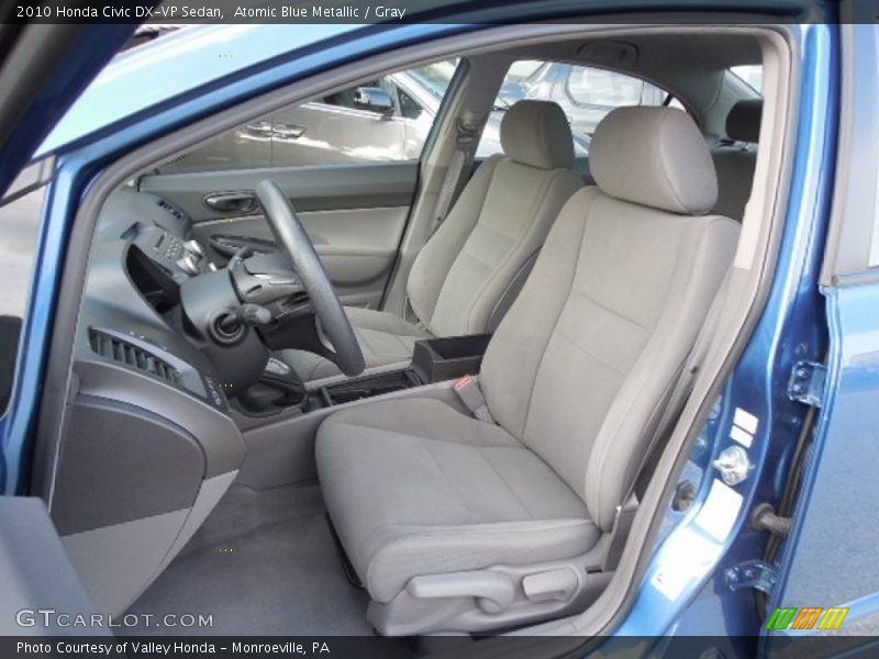 Atomic Blue Metallic / Gray 2010 Honda Civic DX-VP Sedan