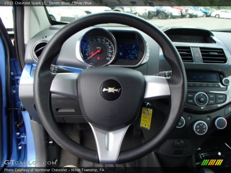 Denim (Blue) / Silver/Blue 2013 Chevrolet Spark LS