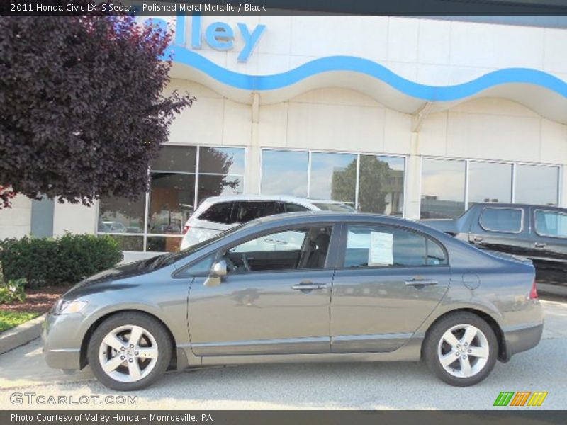 Polished Metal Metallic / Black 2011 Honda Civic LX-S Sedan