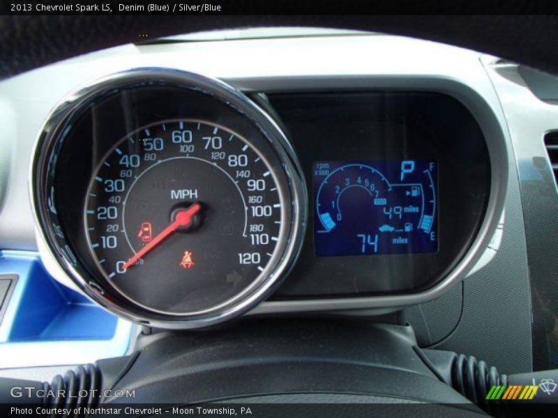 Denim (Blue) / Silver/Blue 2013 Chevrolet Spark LS