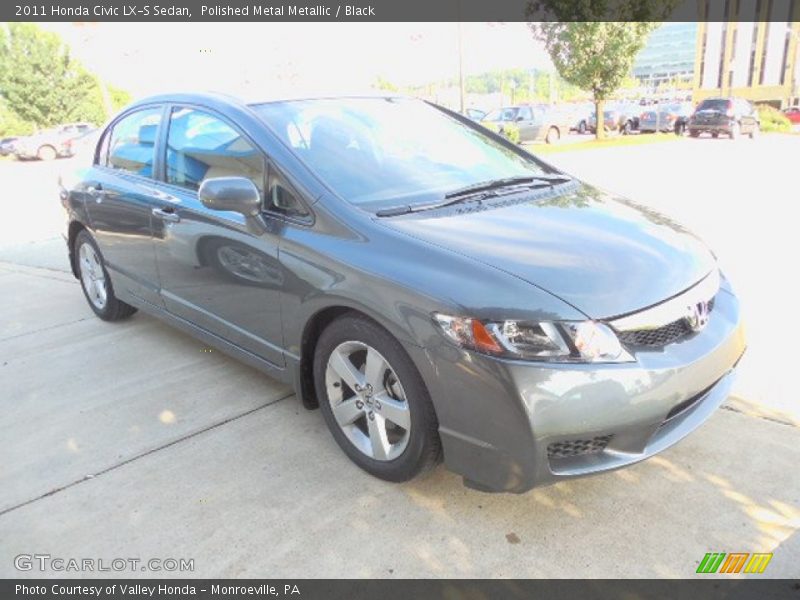 Polished Metal Metallic / Black 2011 Honda Civic LX-S Sedan