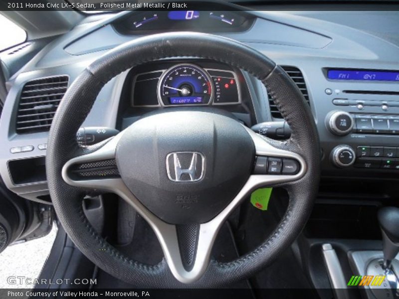 Polished Metal Metallic / Black 2011 Honda Civic LX-S Sedan