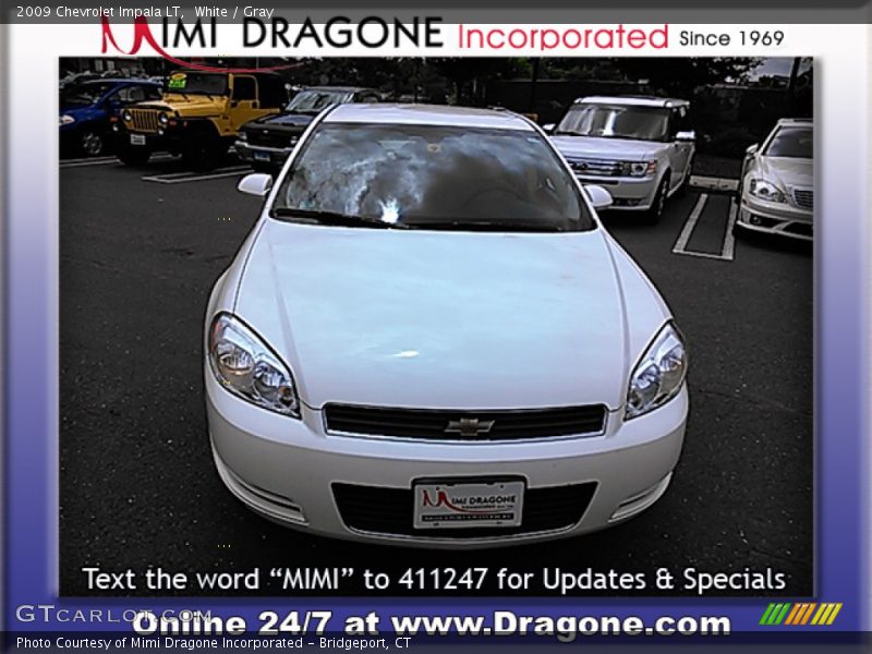 White / Gray 2009 Chevrolet Impala LT