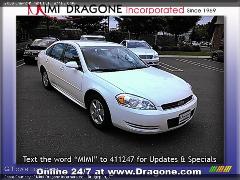 White / Gray 2009 Chevrolet Impala LT