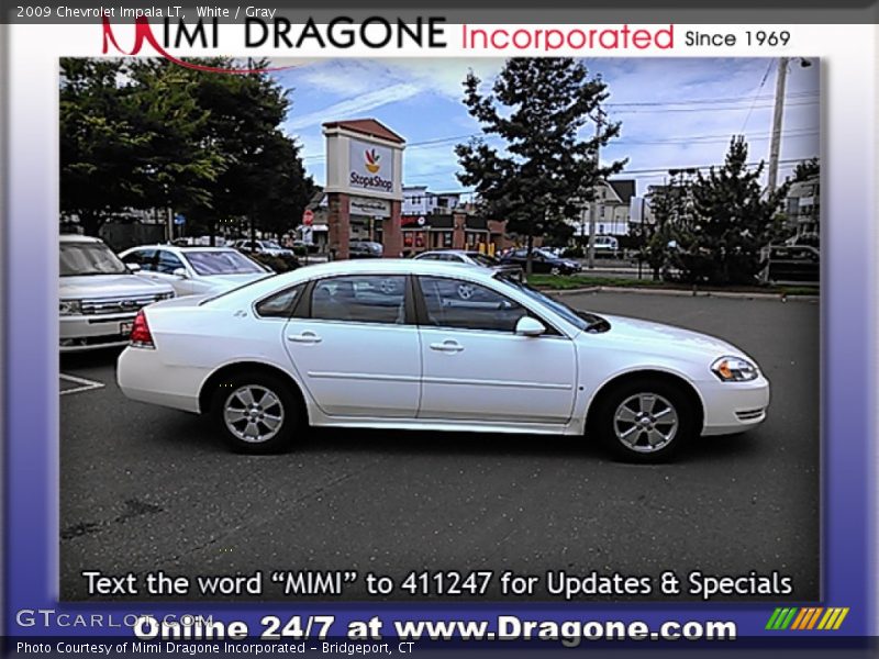 White / Gray 2009 Chevrolet Impala LT