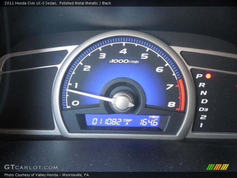Polished Metal Metallic / Black 2011 Honda Civic LX-S Sedan