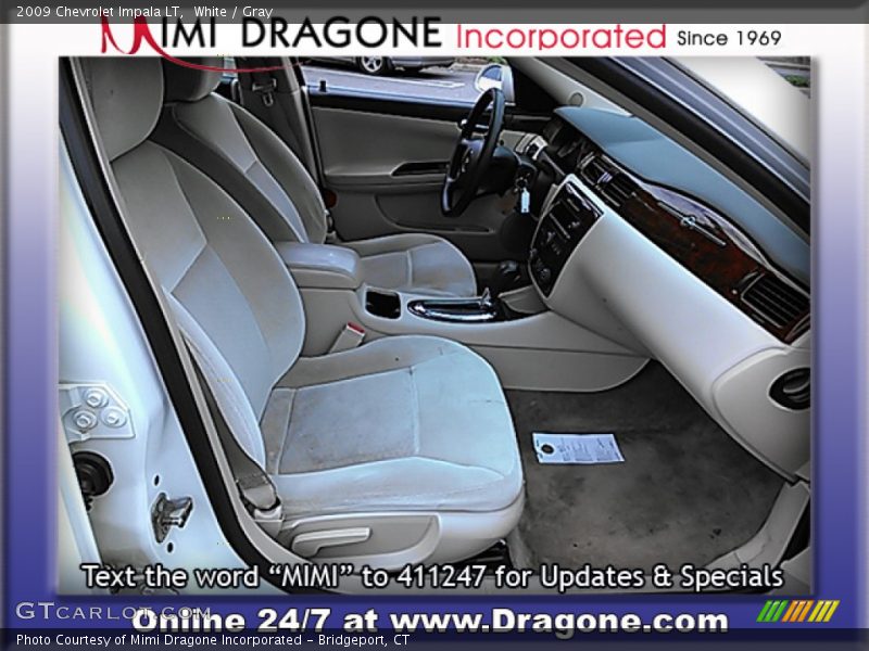 White / Gray 2009 Chevrolet Impala LT