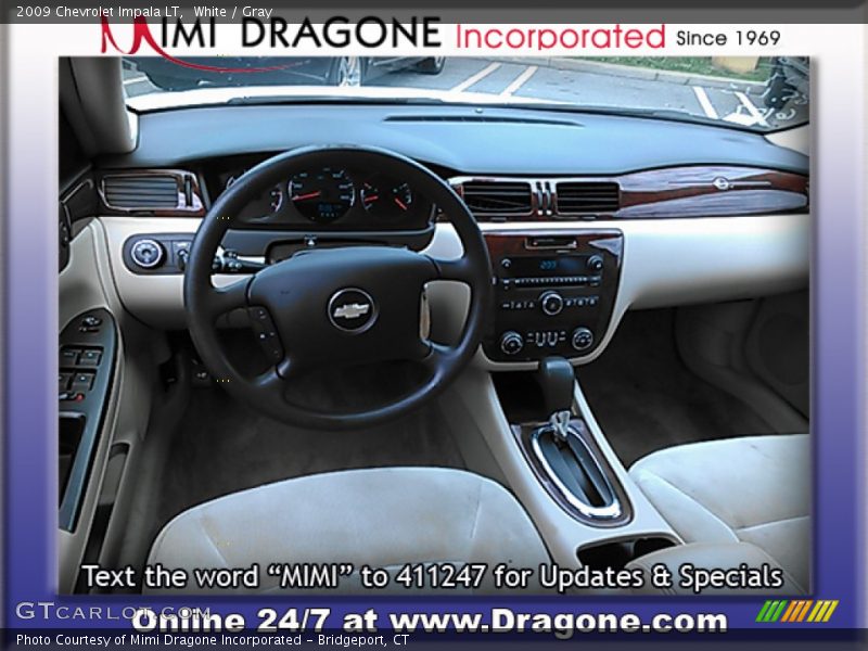 White / Gray 2009 Chevrolet Impala LT