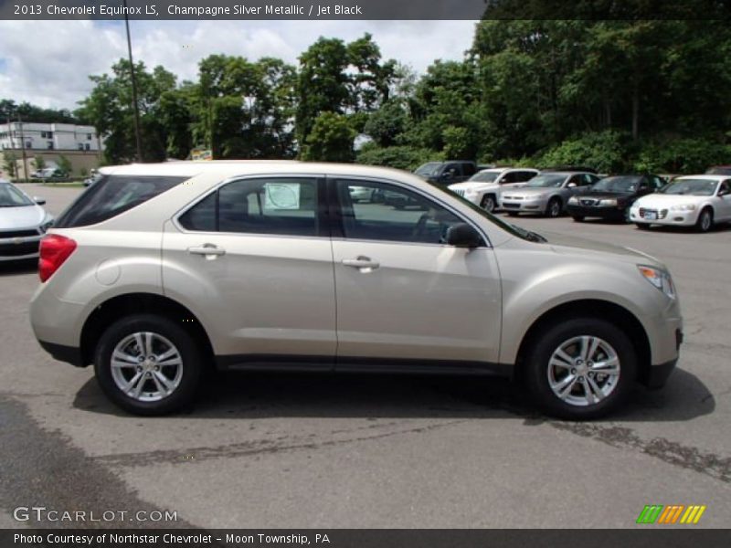 Champagne Silver Metallic / Jet Black 2013 Chevrolet Equinox LS
