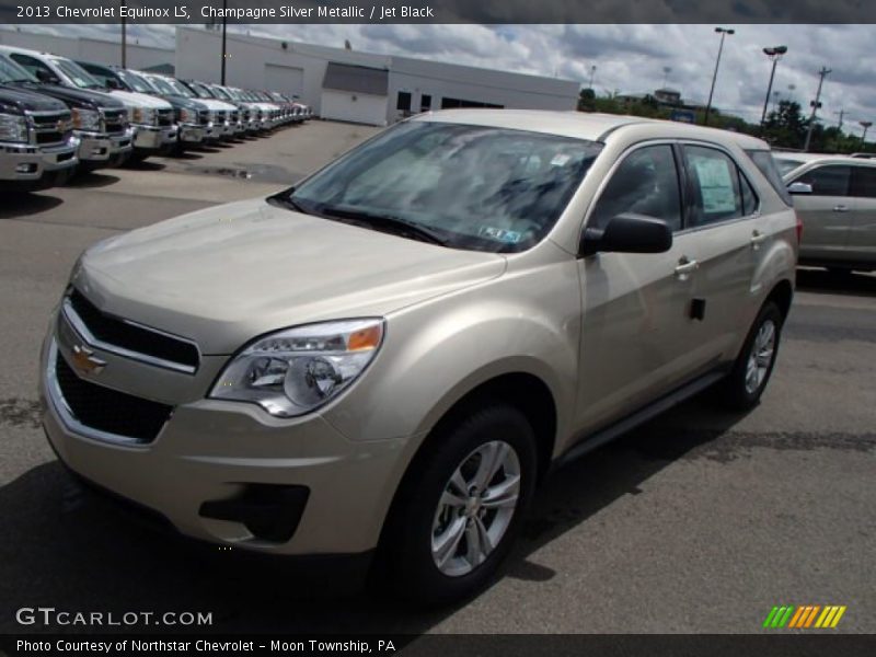 Champagne Silver Metallic / Jet Black 2013 Chevrolet Equinox LS