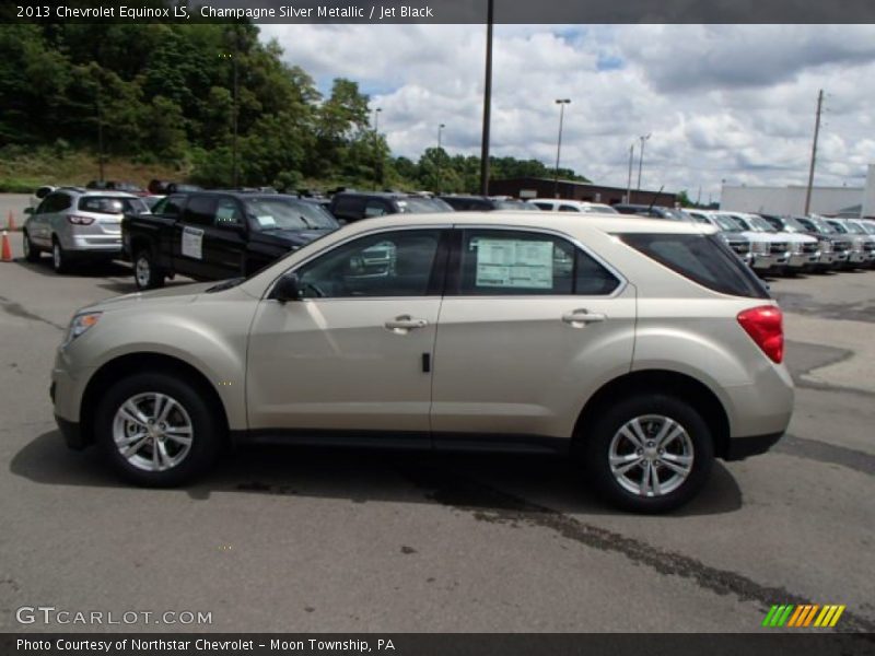Champagne Silver Metallic / Jet Black 2013 Chevrolet Equinox LS