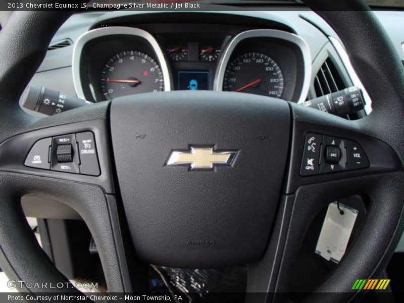 Champagne Silver Metallic / Jet Black 2013 Chevrolet Equinox LS