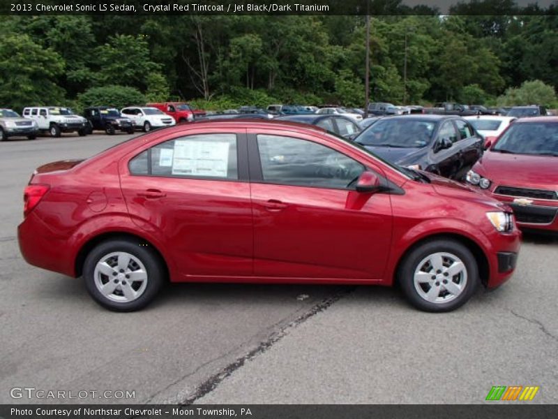 Crystal Red Tintcoat / Jet Black/Dark Titanium 2013 Chevrolet Sonic LS Sedan