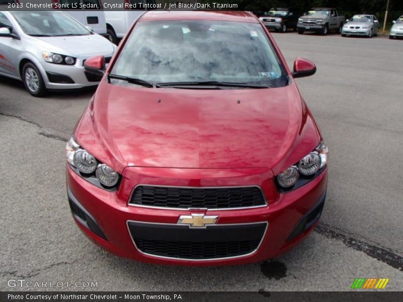Crystal Red Tintcoat / Jet Black/Dark Titanium 2013 Chevrolet Sonic LS Sedan