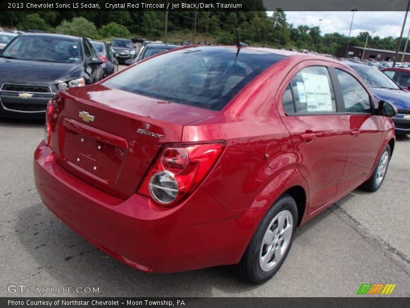 Crystal Red Tintcoat / Jet Black/Dark Titanium 2013 Chevrolet Sonic LS Sedan