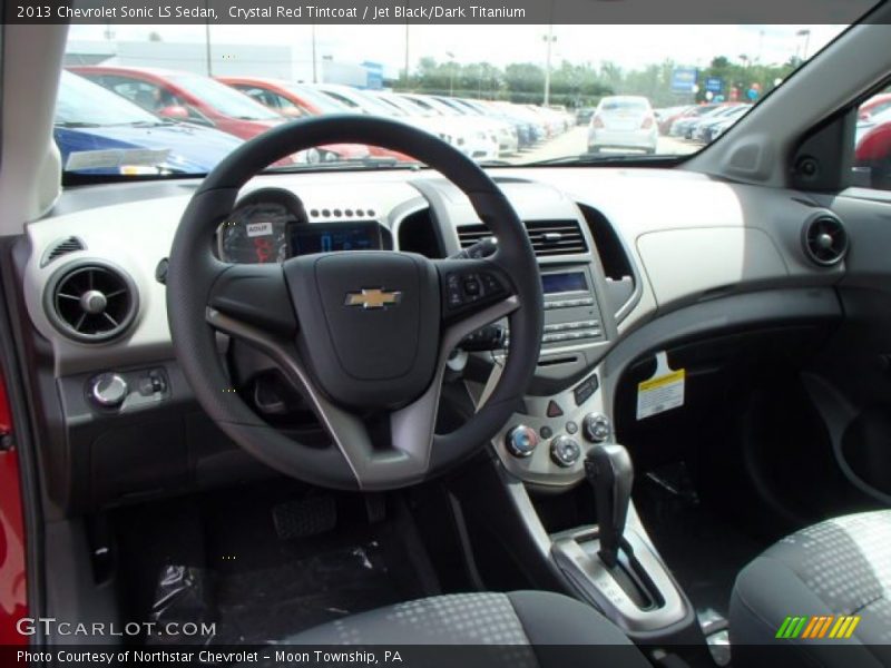 Crystal Red Tintcoat / Jet Black/Dark Titanium 2013 Chevrolet Sonic LS Sedan