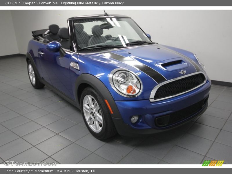 Lightning Blue Metallic / Carbon Black 2012 Mini Cooper S Convertible