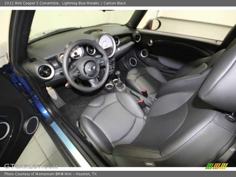 Lightning Blue Metallic / Carbon Black 2012 Mini Cooper S Convertible