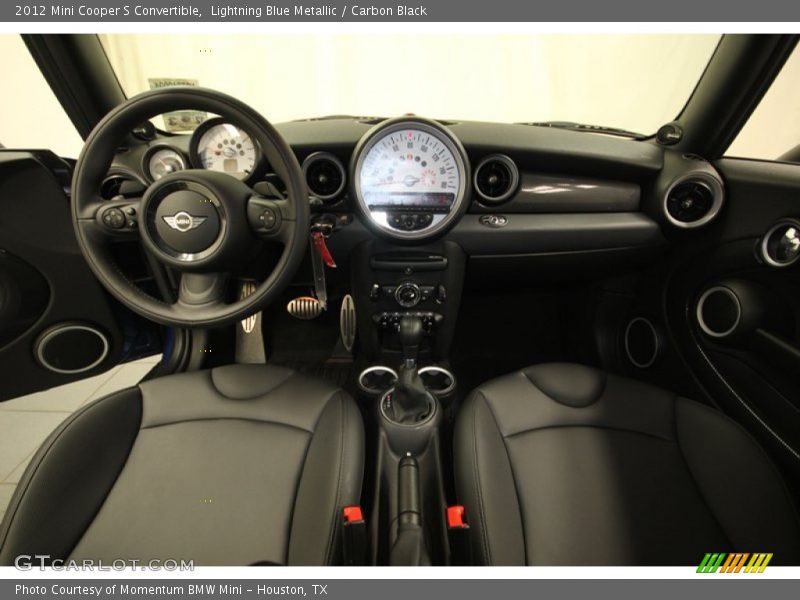 Lightning Blue Metallic / Carbon Black 2012 Mini Cooper S Convertible