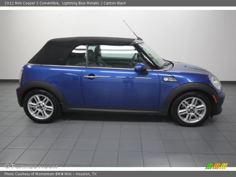Lightning Blue Metallic / Carbon Black 2012 Mini Cooper S Convertible