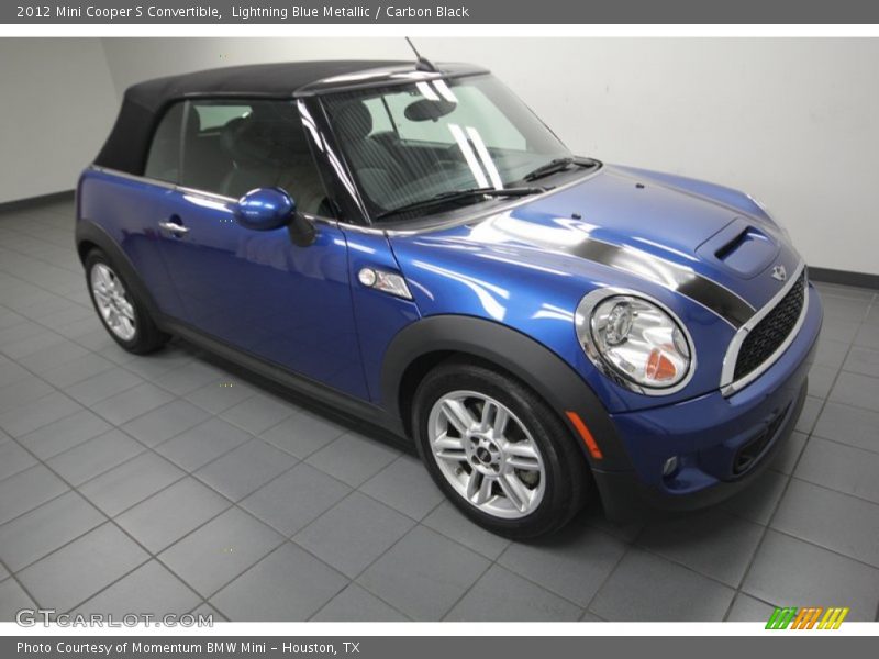 Lightning Blue Metallic / Carbon Black 2012 Mini Cooper S Convertible