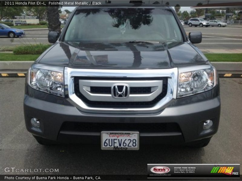 Polished Metal Metallic / Black 2011 Honda Pilot EX-L