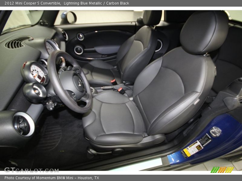 Lightning Blue Metallic / Carbon Black 2012 Mini Cooper S Convertible