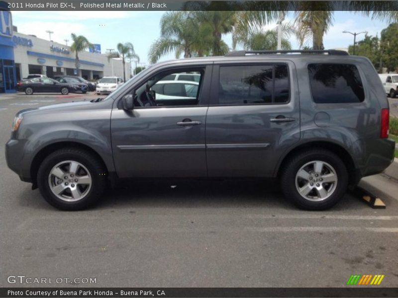 Polished Metal Metallic / Black 2011 Honda Pilot EX-L