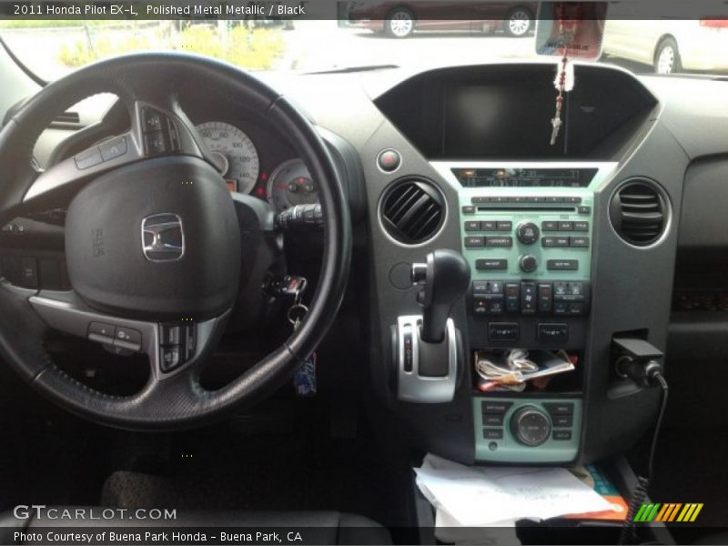 Polished Metal Metallic / Black 2011 Honda Pilot EX-L