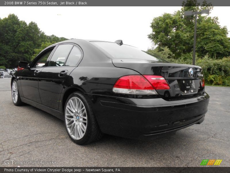 Jet Black / Black 2008 BMW 7 Series 750i Sedan