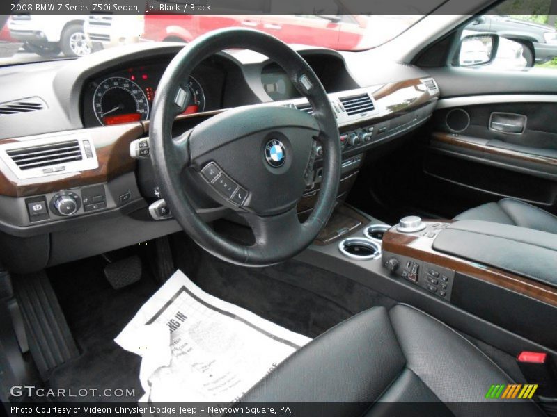 Jet Black / Black 2008 BMW 7 Series 750i Sedan