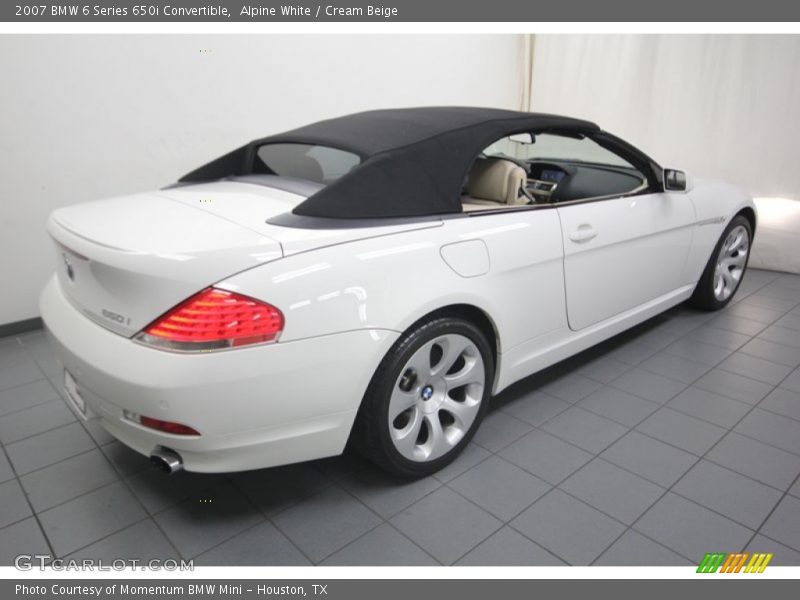 Alpine White / Cream Beige 2007 BMW 6 Series 650i Convertible