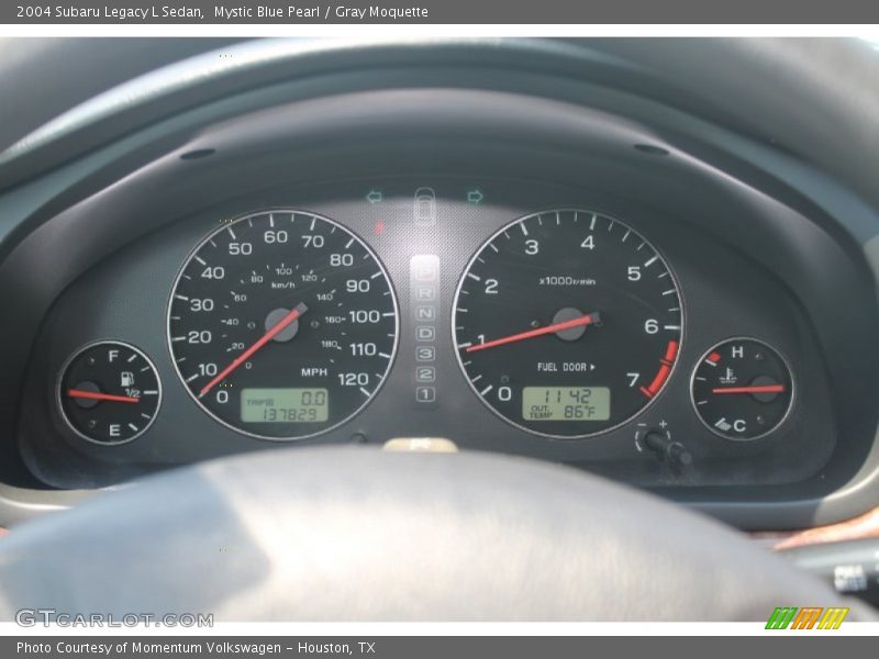 Mystic Blue Pearl / Gray Moquette 2004 Subaru Legacy L Sedan