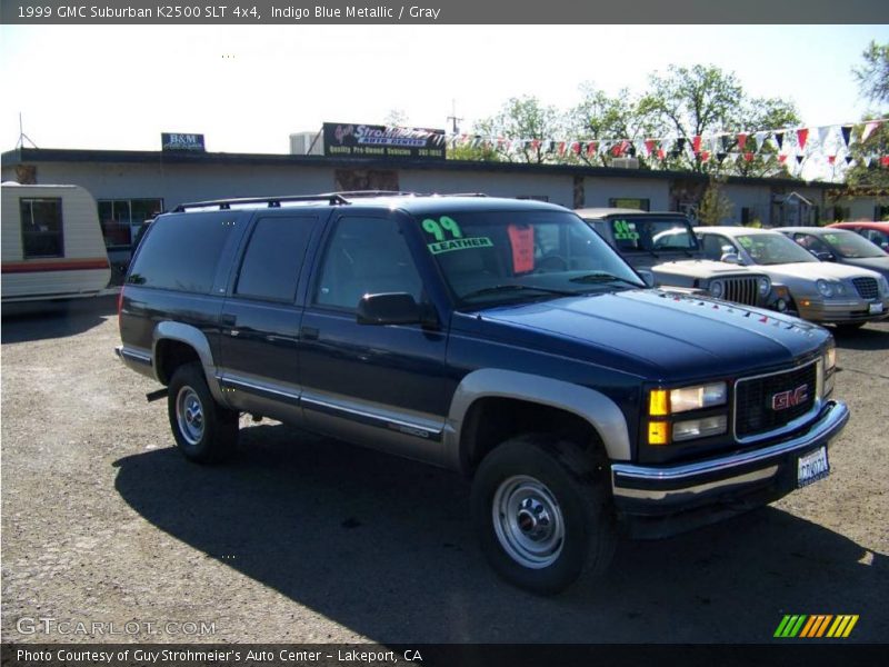 Indigo Blue Metallic / Gray 1999 GMC Suburban K2500 SLT 4x4