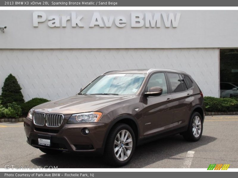 Sparkling Bronze Metallic / Sand Beige 2013 BMW X3 xDrive 28i