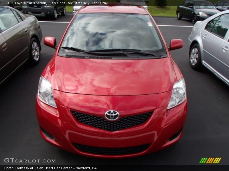 Barcelona Red Metallic / Dark Gray 2012 Toyota Yaris Sedan