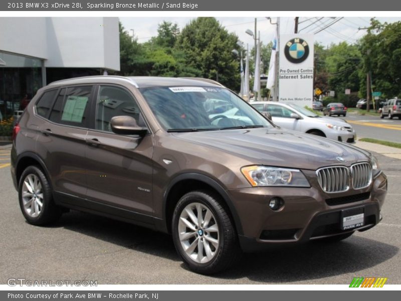 Sparkling Bronze Metallic / Sand Beige 2013 BMW X3 xDrive 28i