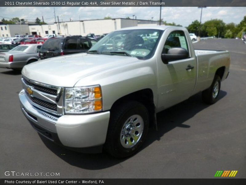 Sheer Silver Metallic / Dark Titanium 2011 Chevrolet Silverado 1500 LS Regular Cab 4x4