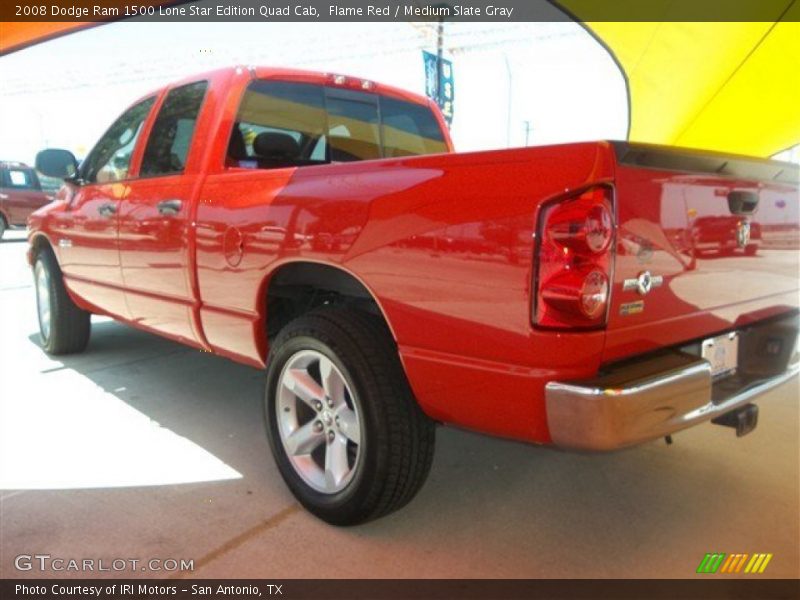 Flame Red / Medium Slate Gray 2008 Dodge Ram 1500 Lone Star Edition Quad Cab