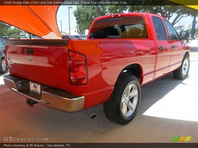 Flame Red / Medium Slate Gray 2008 Dodge Ram 1500 Lone Star Edition Quad Cab