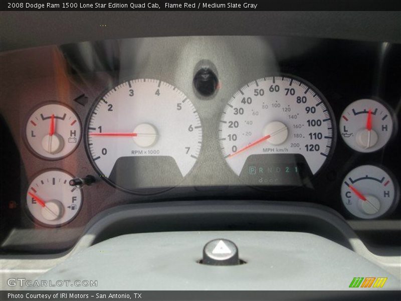 Flame Red / Medium Slate Gray 2008 Dodge Ram 1500 Lone Star Edition Quad Cab