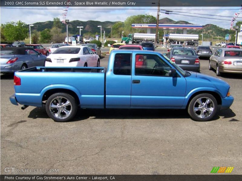 Space Blue Metallic / Medium Gray 2003 GMC Sonoma SLS Extended Cab