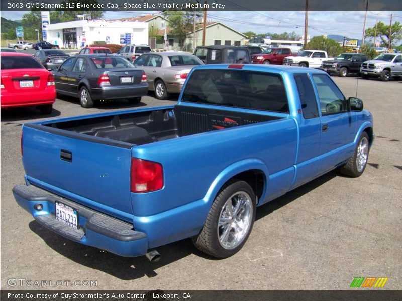 Space Blue Metallic / Medium Gray 2003 GMC Sonoma SLS Extended Cab