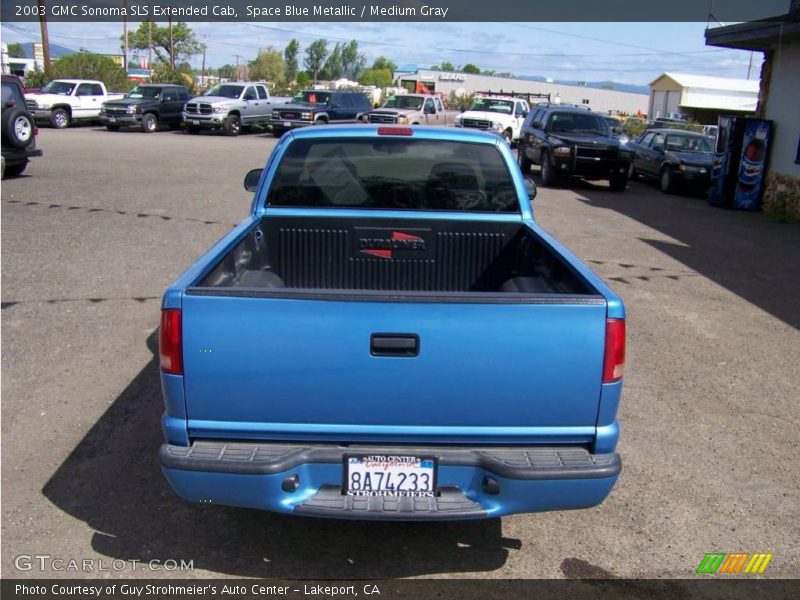 Space Blue Metallic / Medium Gray 2003 GMC Sonoma SLS Extended Cab