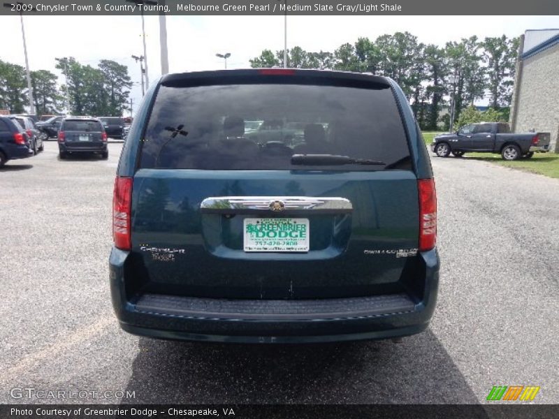 Melbourne Green Pearl / Medium Slate Gray/Light Shale 2009 Chrysler Town & Country Touring