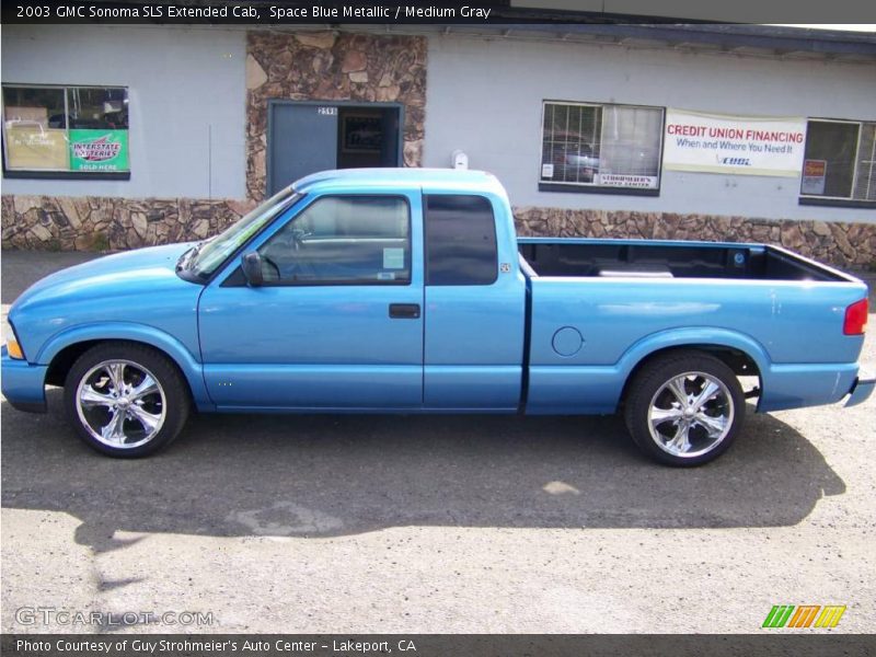 Space Blue Metallic / Medium Gray 2003 GMC Sonoma SLS Extended Cab
