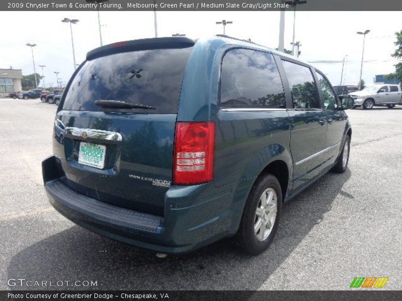 Melbourne Green Pearl / Medium Slate Gray/Light Shale 2009 Chrysler Town & Country Touring