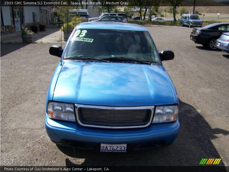 Space Blue Metallic / Medium Gray 2003 GMC Sonoma SLS Extended Cab