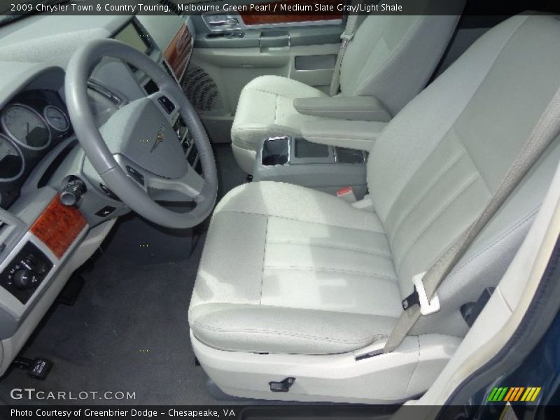 Melbourne Green Pearl / Medium Slate Gray/Light Shale 2009 Chrysler Town & Country Touring